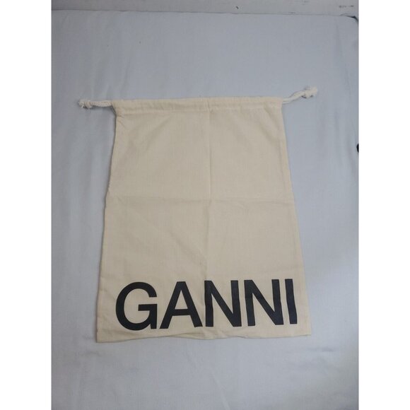 Ganni Logo Beige Drawstring Accessories Dust Bag Storage Protective Cover - Picture 5 of 9
